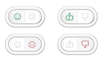 3d realistic buttons vector