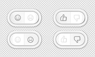 Realistic 3d buttons vector