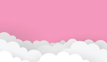 fluffy clouds blue sky background. vector