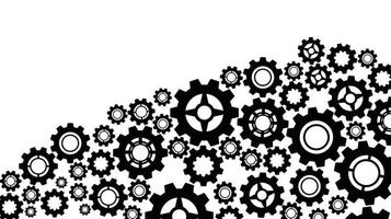 Group of gears isolated on white background. Cog icon design. Gear wheel mechanism background vector