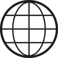 line World Earth Illustration Icon. Globe Symbol icon. Planet Logo sign, World Wide Web Sign Icon design vector