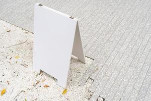 white mock up wooden sign board photo