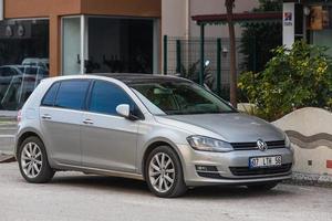 Side, Turkey, March 03, 2022-Silver Volkswagen Golf photo