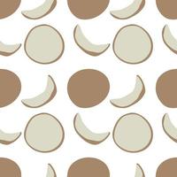Modern Abstract Minimalist Fruit Coconut Seamless Pattern Background vector