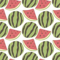 Modern Abstract Minimalist Fruit Watermelon Seamless Pattern Background vector