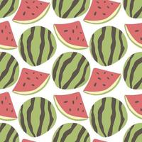 Modern Abstract Minimalist Fruit Watermelon Seamless Pattern Background vector