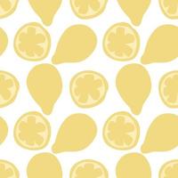 Modern Abstract Minimalist Fruit Lemon Seamless Pattern Background vector