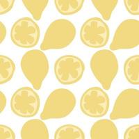 Modern Abstract Minimalist Fruit Lemon Seamless Pattern Background vector