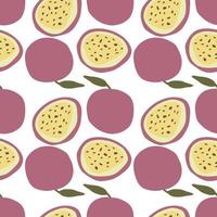 Modern Abstract Minimalist Passion Fruit Seamless Pattern Background vector