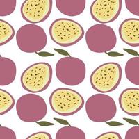 Modern Abstract Minimalist Passion Fruit Seamless Pattern Background vector