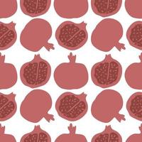 Modern Abstract Minimalist Fruit Pomegranate Seamless Pattern Background vector