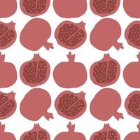 Modern Abstract Minimalist Fruit Pomegranate Seamless Pattern Background vector