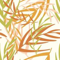 moda moderna colorido verano trópico hojas de palma de patrones sin fisuras vector