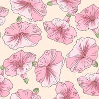 Floral Pastel Hand Drawn Seamless Pattern Background