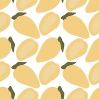 Modern Abstract Minimalist Fruit Mango Seamless Pattern Background vector