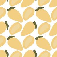 Fondo de patrones sin fisuras de mango de fruta minimalista abstracto moderno vector