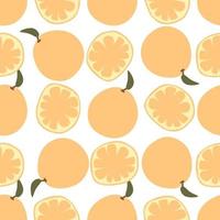 Modern Abstract Minimalist Fruit Orange Seamless Pattern Background vector