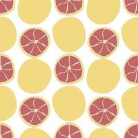 Modern Abstract Minimalist Fruit Grapefruit Seamless Pattern Background vector