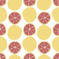 Fondo de patrón sin costuras de pomelo de fruta minimalista abstracto moderno vector