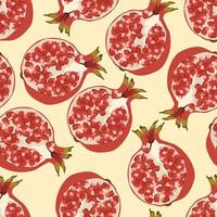 Modern Abstract Fruit Pomegranate Seamless Pattern Background vector