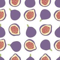 Modern Abstract Minimalist Fruit Fig Seamless Pattern Background vector