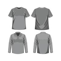 Set of different types of shirt in same color vector