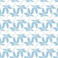 geometric seamless pattern floral with leaves in pastel colors on a white background vector