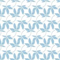 geometric seamless pattern floral with leaves in pastel colors on a white background vector