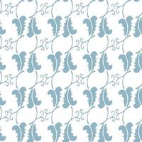 geometric seamless pattern floral with leaves in pastel colors on a white background vector
