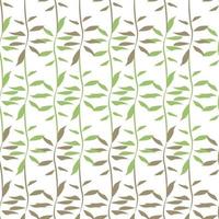 geometric seamless pattern floral with leaves in pastel colors on a white background vector