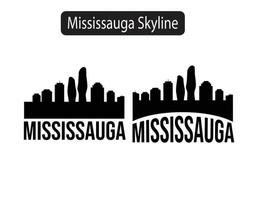 mississauga ciudad horizonte silueta vector ilustración