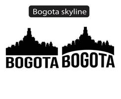 Bogota city skyline silhouette vector illustration