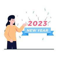 New year decoration illustration, editable vector