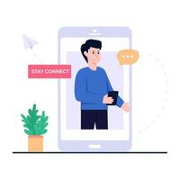 Premium download illustration of stay connected vector