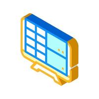 monitor with camera video isometric icon vector illustration