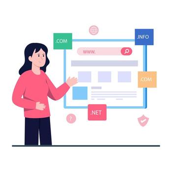 Editable design illustration of web domain vector