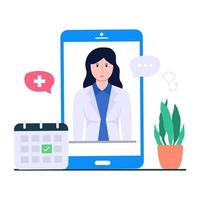 Unique design illustration , mobile healthcare app vector