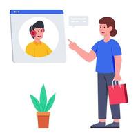 Trendy vector design of customer service