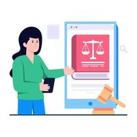 Perfect design illustration of online law vector
