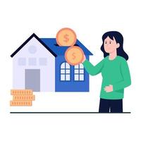 Trendy vector design of property payment