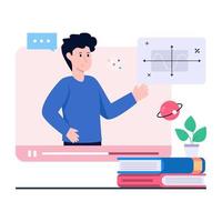 An illustration design of video tutorial vector