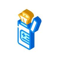 sanitary wipes package isometric icon vector illustration