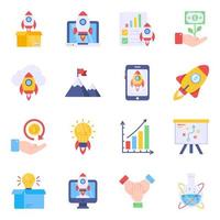 Pack of Startup Flat Icons vector