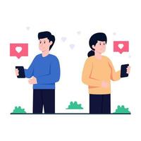 AAn icon design of romantic couple vector