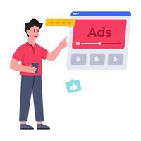 Modern design illustration of web ad vector