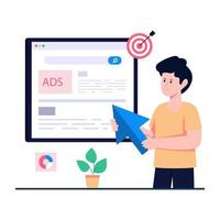 Trendy vector design of web ad