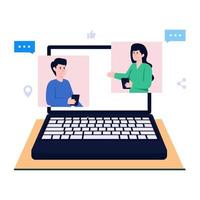 Trendy vector design of communication