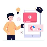 An illustration design of video tutorial vector