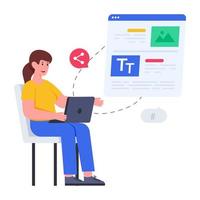 Unique design illustration of share post vector
