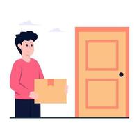 Premium download illustration of door delivery vector